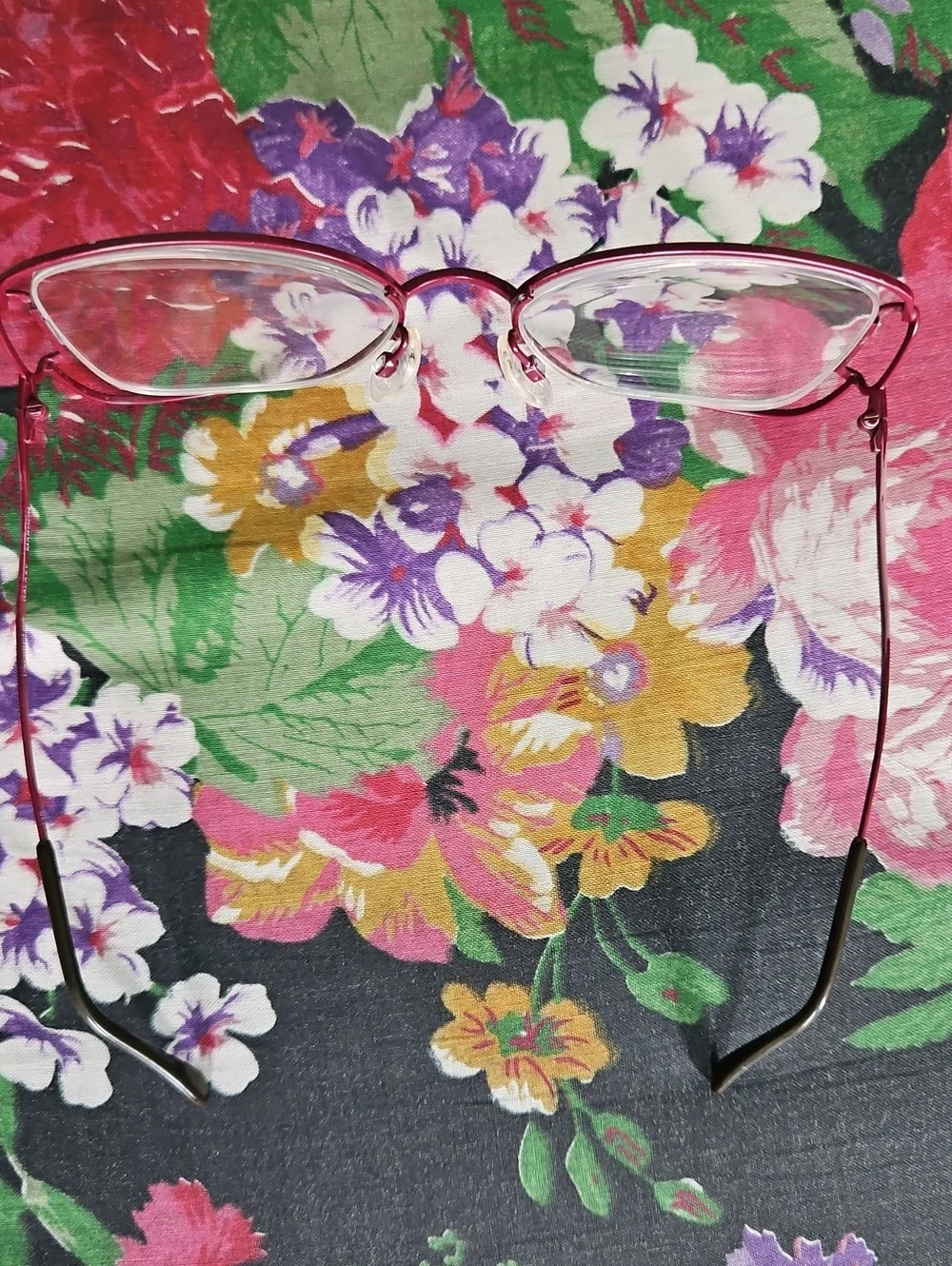 Vintage Wire Frame Burgundy Glasses